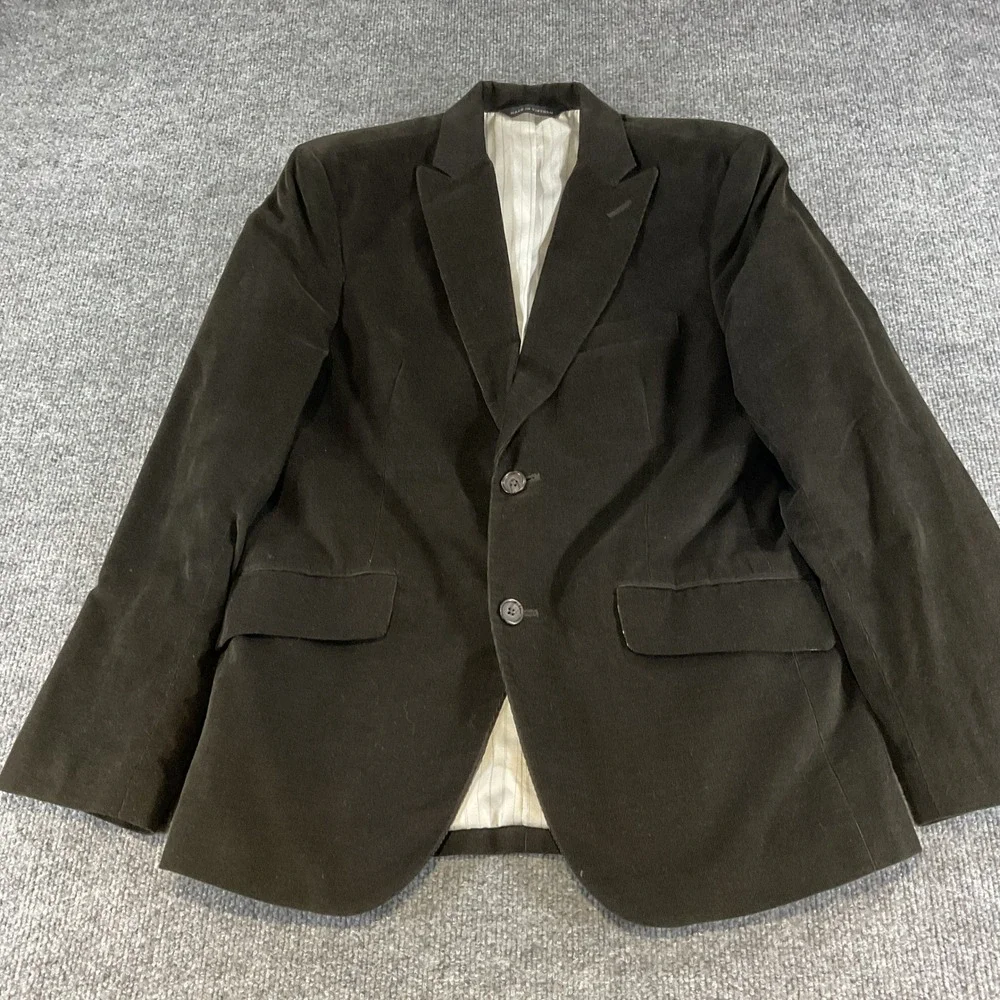Banana Republic Tailored Fit Sport Coat Blazer Mens 38S Black 2 Button Jacket